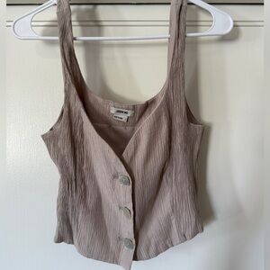 Jason Wu Brown Ribbed Sleeveless Tank Top